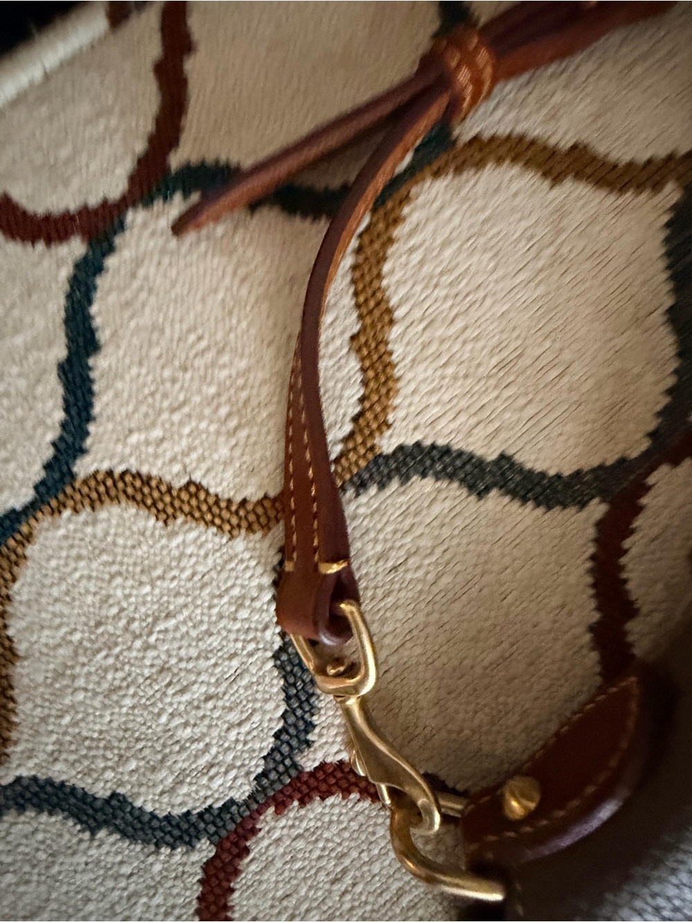 Dooney & Bourke Taupe Satchel with Brown Trim - Picture 7 of 7